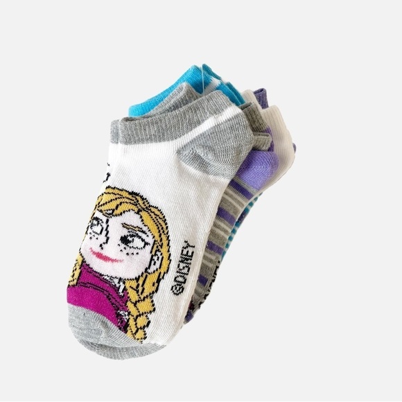✨NEW!✨ DISNEY Frozen No Show Girl’s 5 Pair Socks - Picture 5 of 10